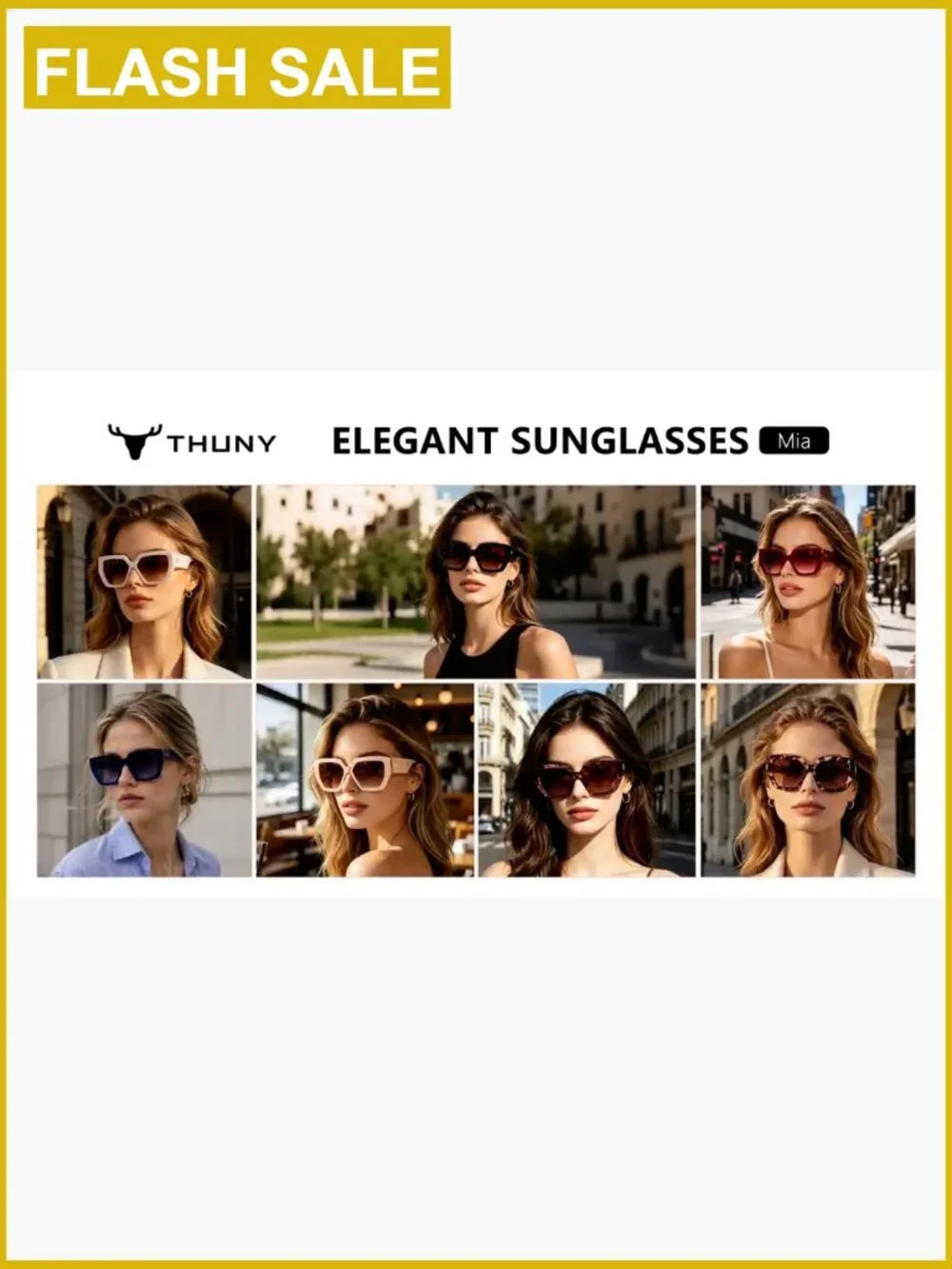Oversized Square Polarized Sunglasses UV400 for Women Travel Driving